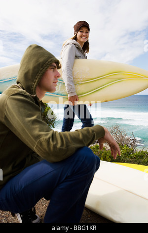 Zwei Surfer Stockfoto
