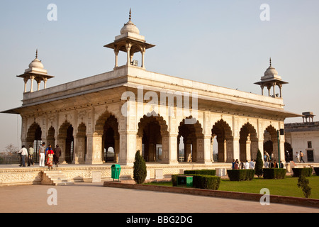 Diwan ich Khas innerhalb des Roten Forts in Alt-Delhi Indien Stockfoto