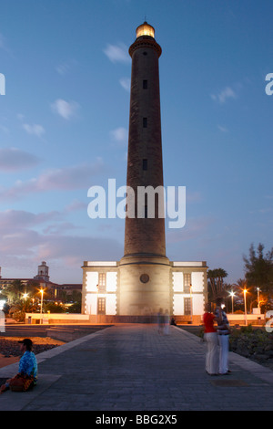 Gran Canaria: Sonnenuntergang von El Faro (Leuchtturm) Maspalomas Stockfoto