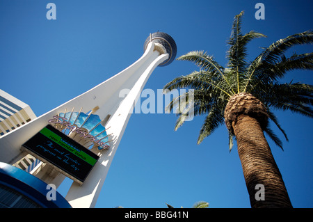 Stratosphere Tower Las Vegas Downtown Stockfoto