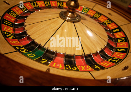 Las Vegas Glücksspiel Roulette-Rad Stockfoto
