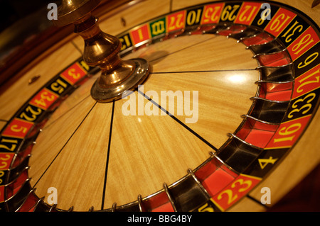 Las Vegas Glücksspiel Roulette-Rad Stockfoto