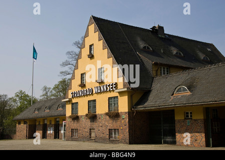 Strandbad Wannsee Strandbad, eröffnet im Jahre 1907 als eine so genannte Familienbad gemischt Schwimmbad, Berlin, Deutschland, Europa Stockfoto