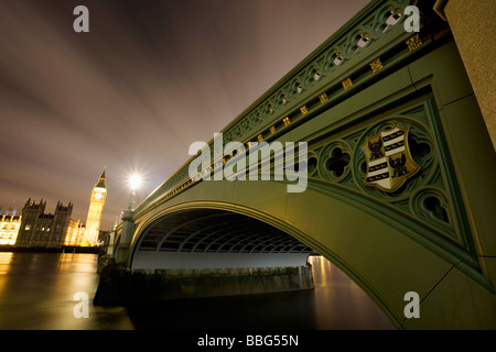 Big Ben und Westminster Bridge Stockfoto