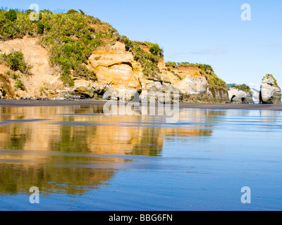 Bunten Klippen drei Schwestern Strand Nordinsel Neuseeland Stockfoto