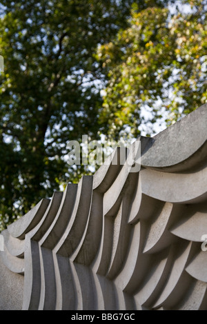 Der ruhige friedliche und ruhige tibetischen Peace Garden auf dem Gelände des Imperial War Museum, Lambeth, Süd-London, UK Stockfoto