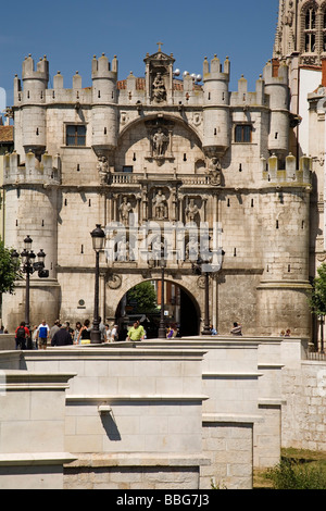 Arco de Santa María Burgos Castilla León España Arco de Santa Maria in Burgos Castilla Leon Spanien Stockfoto
