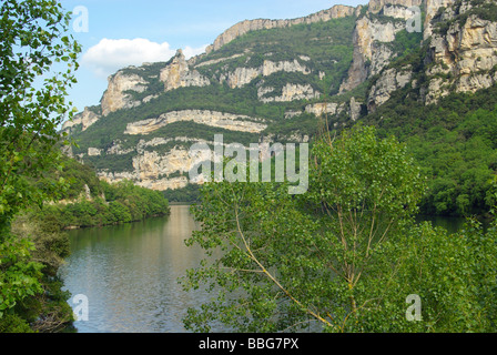 Rio Ebro Embalse de Sobron 13 Stockfoto