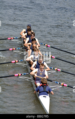 An der Universität Oxford Rudern Achter Sommer Stockfoto