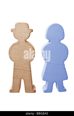 Figuren aus Holz Stockfoto