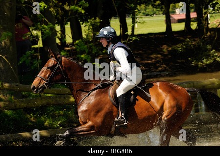 Land-Phase am Brigstock International Horse Trials, Northamptonshire, England, Grossbritannien 2009 zu überqueren. Stockfoto