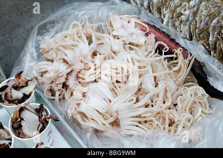 Getrockneten Tintenfisch, Tintenfisch, Tintenfisch, koreanisches Essen, Markt in Seoul, Südkorea, Asien Stockfoto