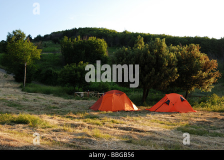 Outodoor camping in Albaner Berge (Rom, Italien) Stockfoto