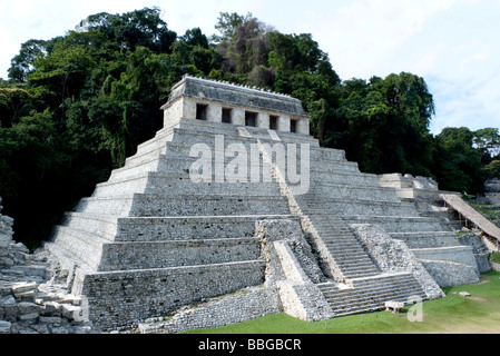 Tempel der Inschriften, Maya-Tempel in der Nähe von Palenque, Chiapas, Mexiko, Mittelamerika Stockfoto