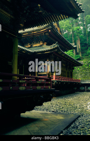 Honden (aka Kinkakuden) und Main Hall das Taiyuin-Mausoleum. Nikko. Präfektur Tochigi. Japan. Stockfoto