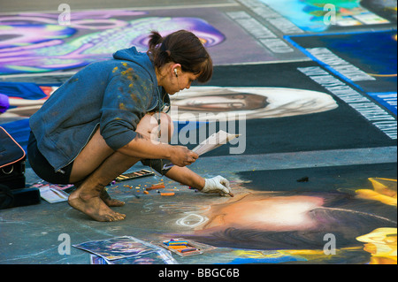 Ich Madonnari 2009 Stockfoto