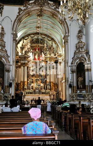 Innenraum der Kirche Nossa Senhora Bonfim, Salvador, Bahia, Brasilien, Südamerika Stockfoto