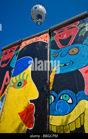 Ballon-Flug über die Berliner Mauer, Berlin, Deutschland, Europa Stockfoto