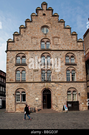 Alsfeld-Marktplatz mit dem Haus, historische Weinstadt, Alsfeld, Hessen, Deutschland, Europa Stockfoto