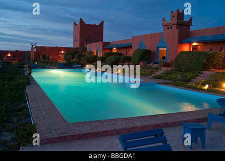 Hotel KSAR MASSA, südlich von Agadir, marokkanischen Stil Architektur, Marokko, Afrika Stockfoto