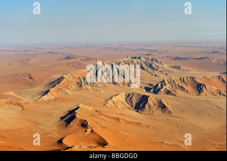 Dünen bei Sossusvlei, Luftbild, Namibia, Afrika Stockfoto