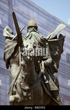 Denkmal für Rodrigo Diaz de Vivar El Cid Campeador in Burgos Castilla Leon Spain Stockfoto