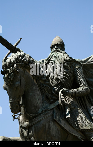 Denkmal für Rodrigo Diaz de Vivar El Cid Campeador in Burgos Castilla Leon Spain Stockfoto