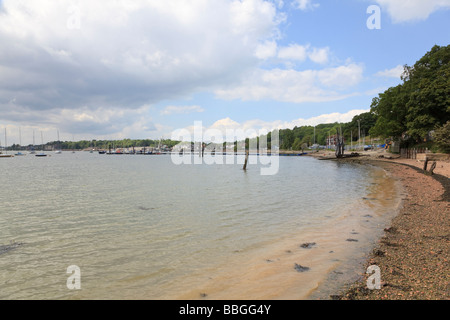 Die Kurve des Flusses Medway bei Upnor Kent UK Stockfoto