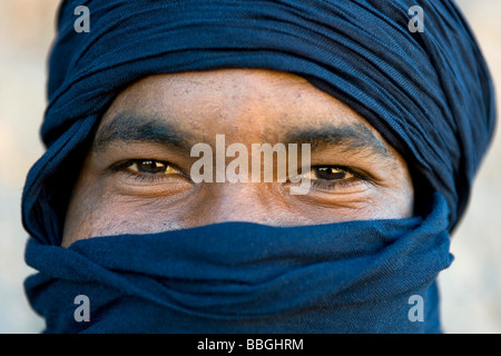 Porträt von einem Touareg, Algerien, Sahara Stockfoto