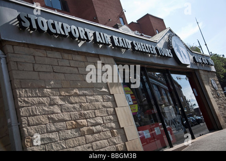 Außenansicht Stockport Luftschutzbunker. Stockport, grösseres Manchester, Vereinigtes Königreich. Stockfoto