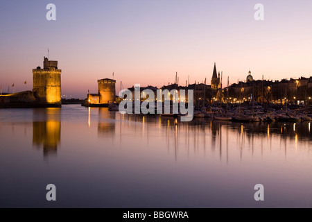 Turm der St. Nicholas La Chaine alten Hafen La Rochelle Poitou Charente Frankreich Stockfoto