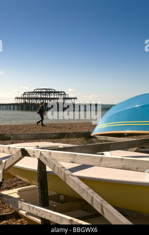 Die Reste der West Pier in Brighton. Stockfoto