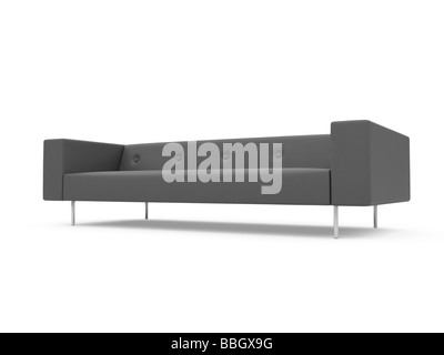 Isolierte Couch auf weißem Hintergrund Stockfoto