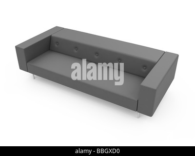 Isolierte Couch auf weißem Hintergrund Stockfoto