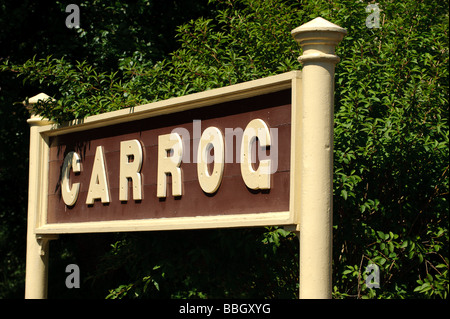 Carrog Bahnhof an der Bahnstrecke von Llangollen Steam melden Stockfoto