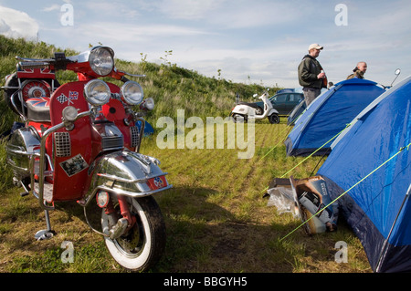 Roller im Festival Campingplatz am nördlichen Seele modernistischen Weekender, Newton auf Derwent, York, North Yorkshire Stockfoto