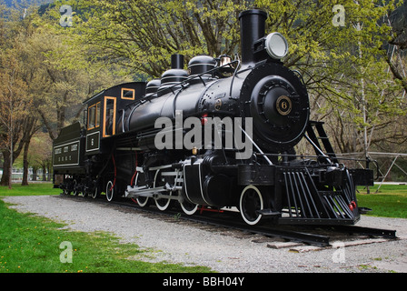 Dieser alten Stamm-Motor, "Alte Nummer sechs", finden Sie in Washingtons North Cascades Stadt des Newhalem. Stockfoto