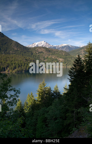 Diablo Lake und Dam in den Nord-Kaskaden der US-Bundesstaat Washington Stockfoto