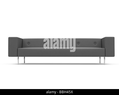 Isolierte Couch auf weißem Hintergrund Stockfoto