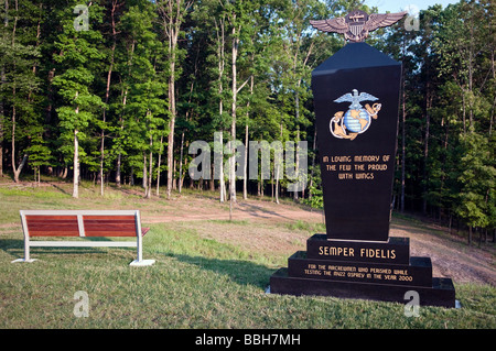 Das Nationale Museum der Marine Corps, Quantico Marine Corps Base, Dreieck Virginia, Semper Fidelis Memorial Park. Stockfoto