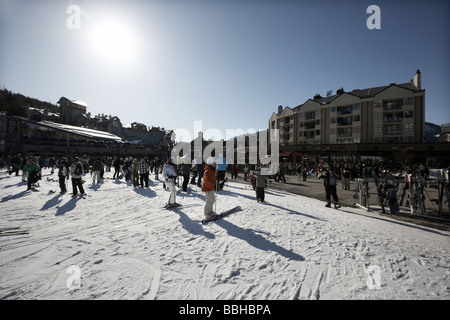 Ski Whistler British Columbia die Lage für einen Teil des 2010 Vancouver olympischen Winterspiele Stockfoto