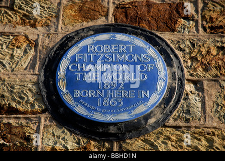 Ferienhaus in der britischen Boxweltmeister Bob Fitzsimons lebte, Helston, Cornwall, England, UK Stockfoto