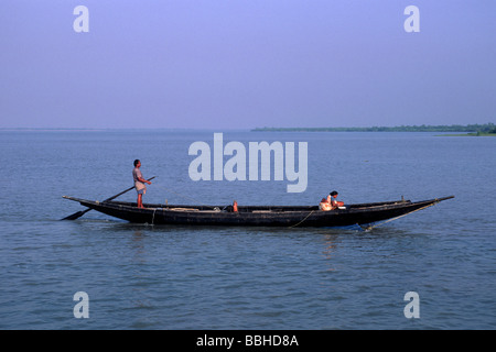 Indien, Westbengalen, Sunderbans, Ganges Delta, Fischer Stockfoto