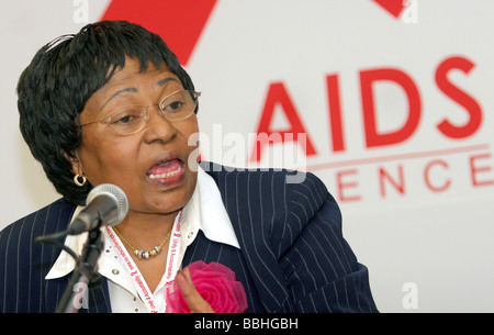 Südafrikanische Minister für Gesundheit Dr. Manto Shabalala Msimang besucht die dritten nationalen Aids-Konferenz in Durban s Stockfoto