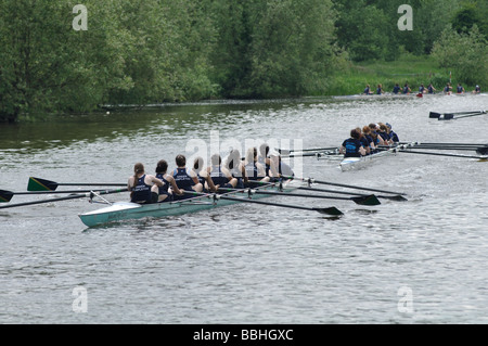 Oxford Universität Sommer Eights Rudern Stockfoto