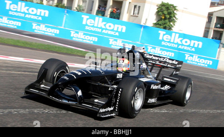 Team New Zealand s Matt Halliday rast durch die Strecke gewann Team Germany die A-1-Grand-Prix-Rennen für den 2007 Südafrika GP Stockfoto