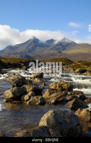 Sgurr Nan Gillean von Sligachan, Isle Of Skye, Schottland Stockfoto