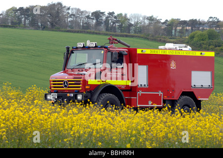 Unimog verwendet von der "Feuerwehr" Großbritannien UK Stockfoto