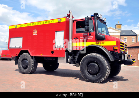 Unimog verwendet von der "Feuerwehr" Großbritannien UK Stockfoto