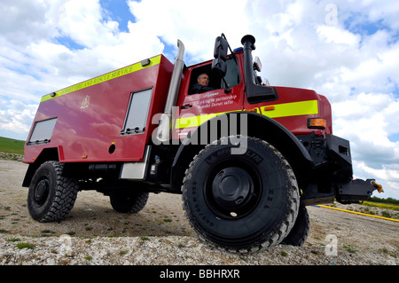 Unimog verwendet von der "Feuerwehr" Großbritannien UK Stockfoto